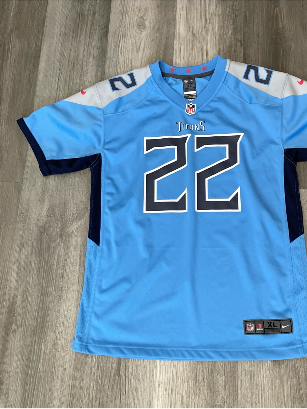 Nike Tennessee Titans #22 Blue and Navy Game Jersey